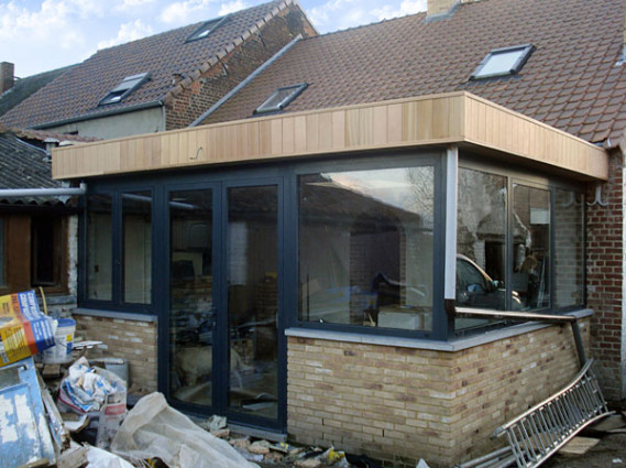 construire veranda toit plat