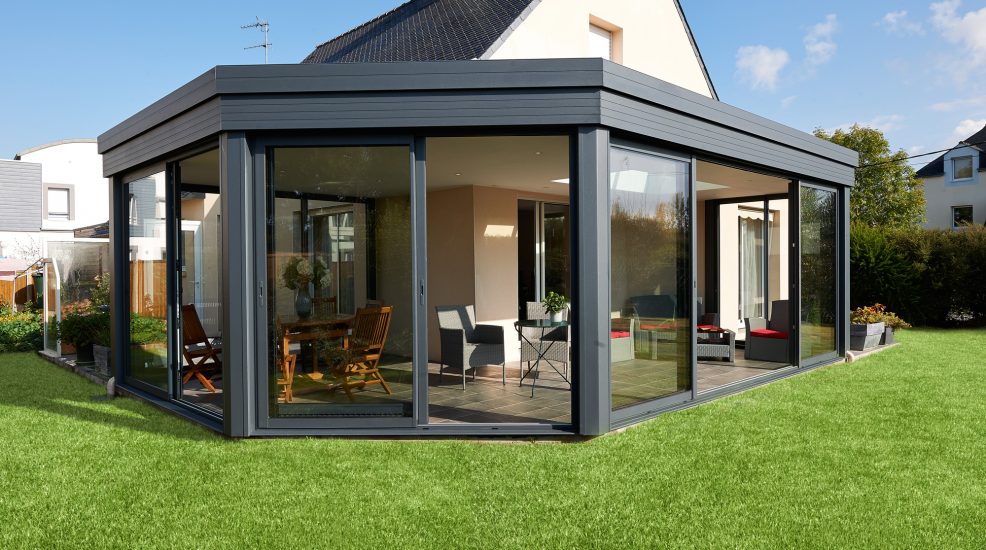 modele veranda toit plat