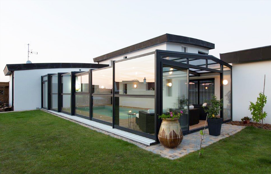 veranda de verre