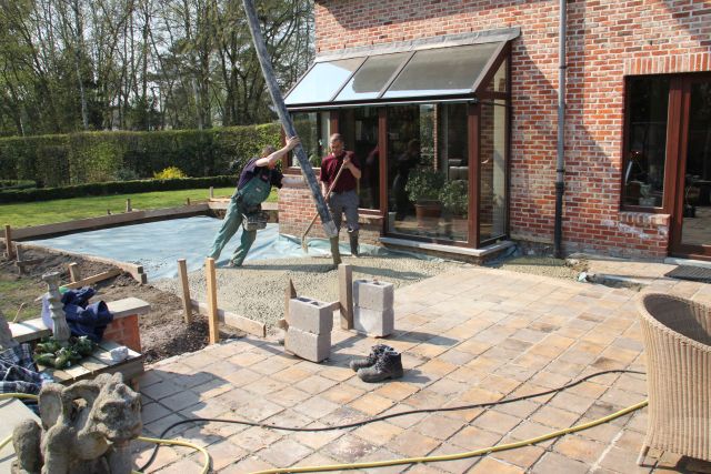 betonplaat veranda
