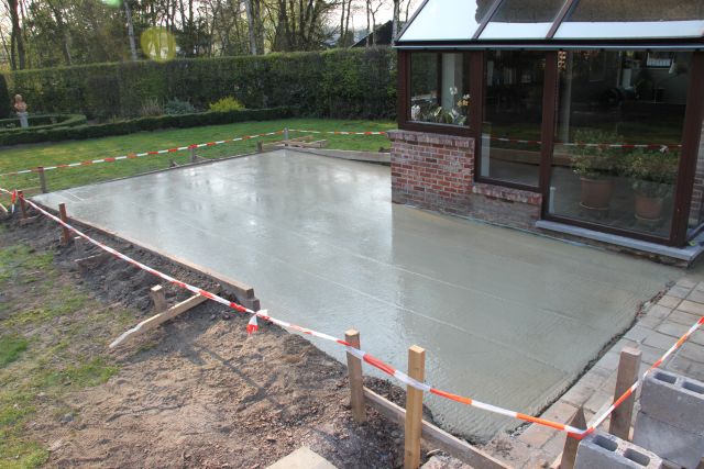 betonplaat veranda