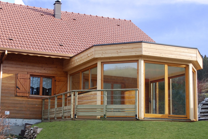 veranda bois haut rhin