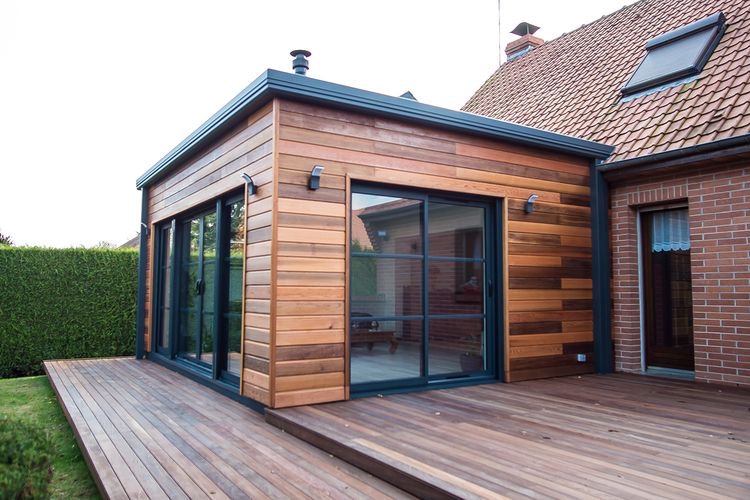 veranda bois fait maison