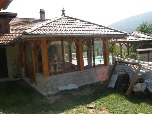 veranda bois isere