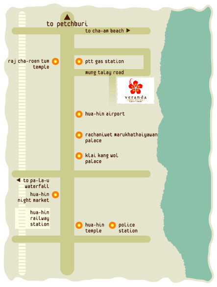 veranda hua hin map