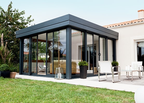 hauteur veranda toit plat