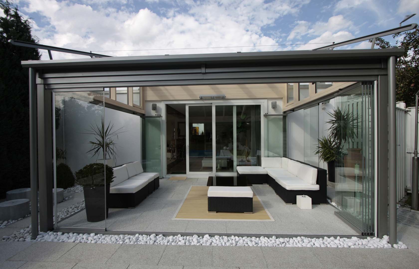 veranda verre et bois