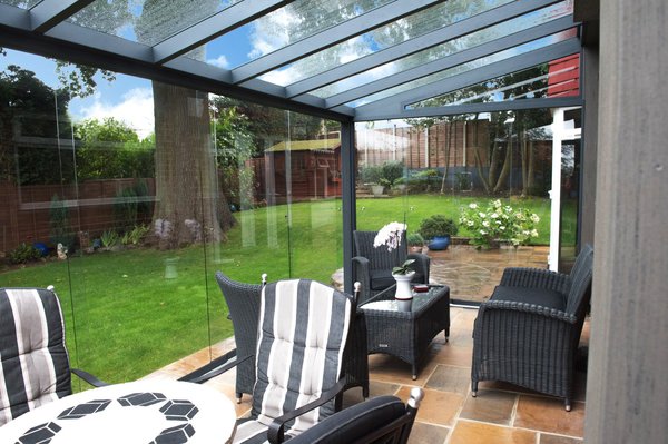 veranda verre synthetique