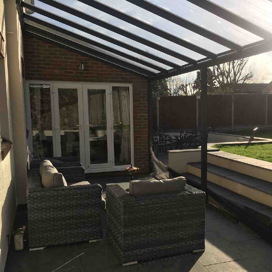 diy polycarbonate veranda
