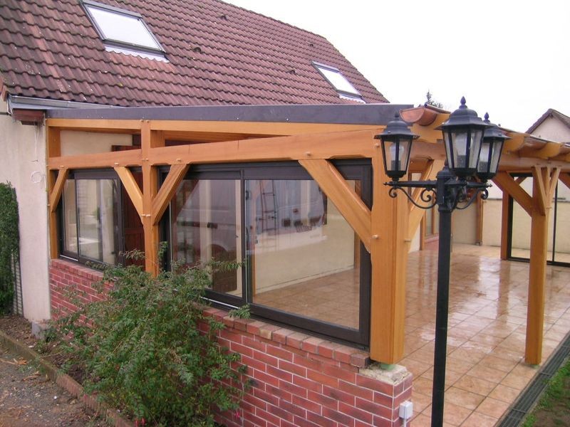 veranda pergola bois
