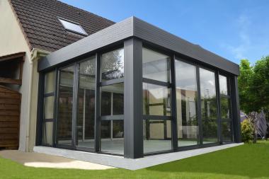 veranda avec toit plat