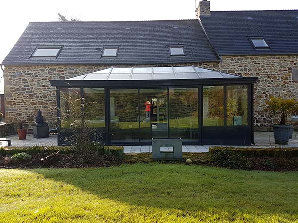 veranda bois normandie