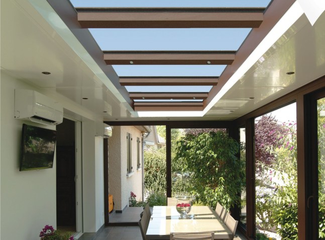 hauteur veranda toit plat