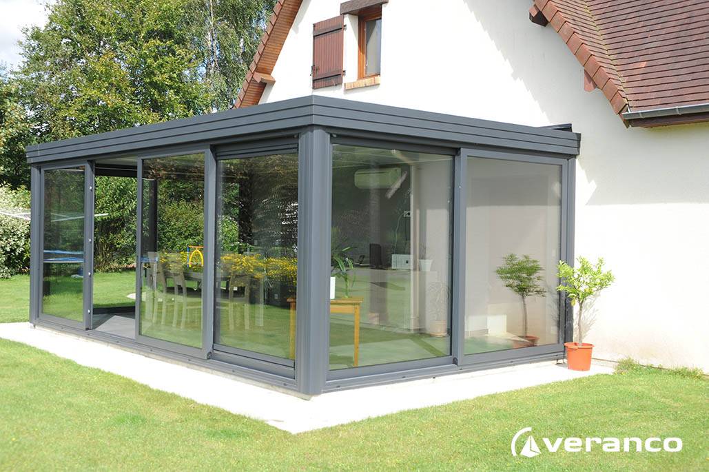 veranda toit plat design