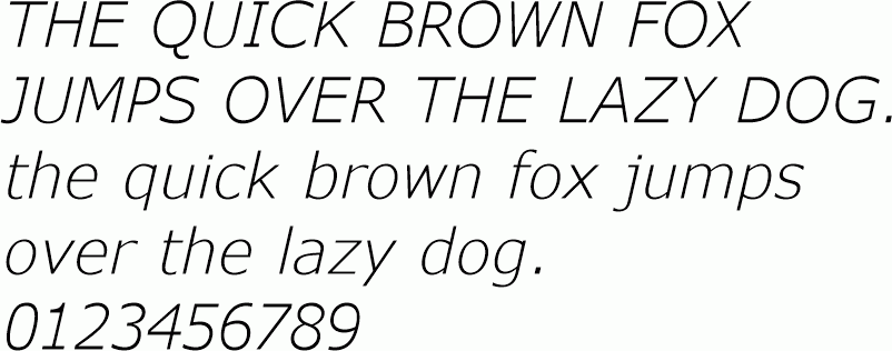 verdana light font