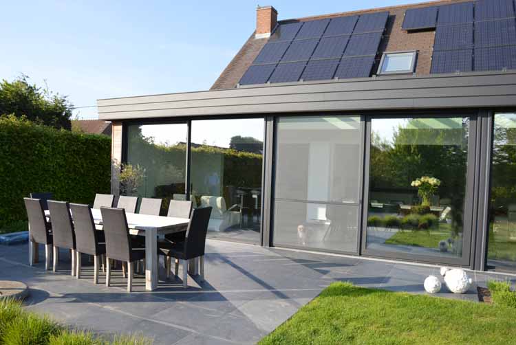 moderne veranda aanbouw