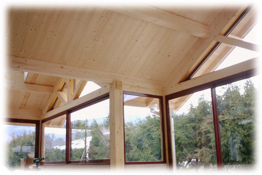 veranda bois vosges