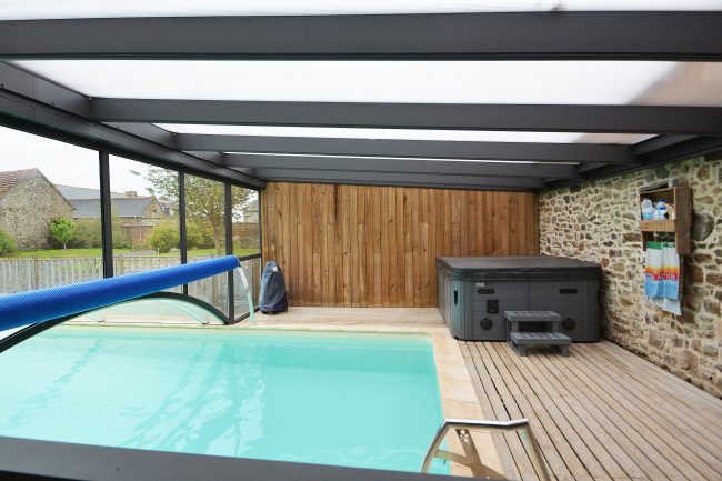 amenagement veranda avec spa