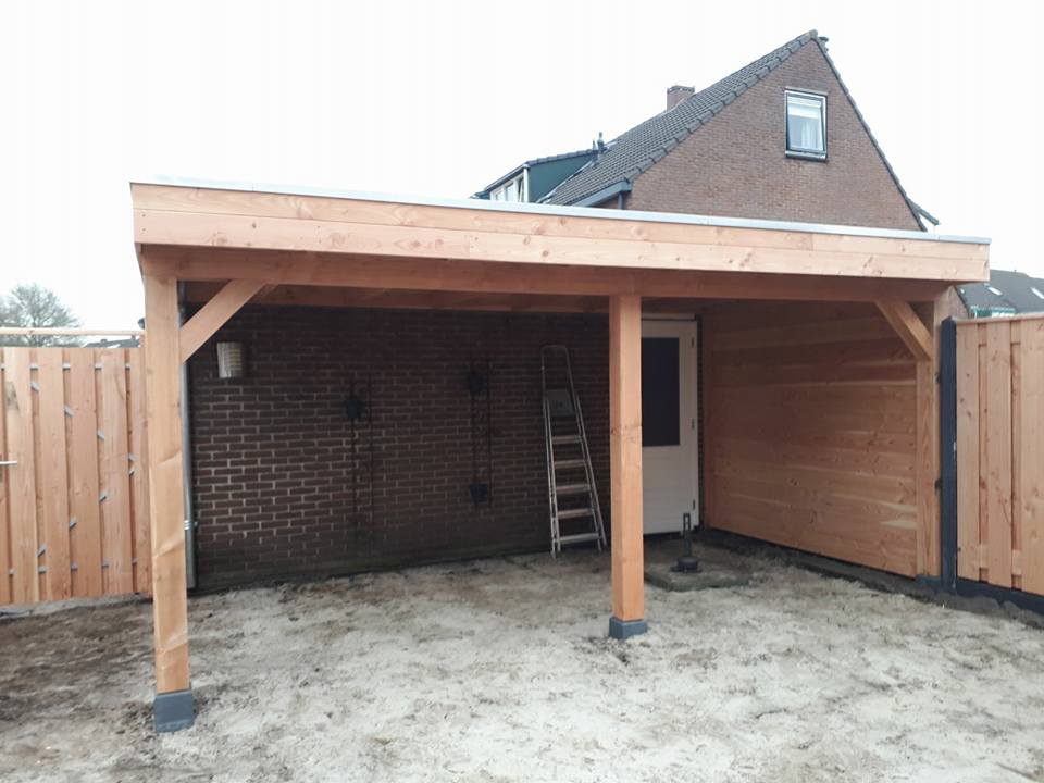 veranda tegen garage