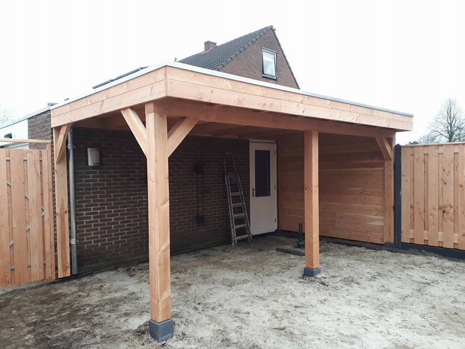 veranda tegen garage