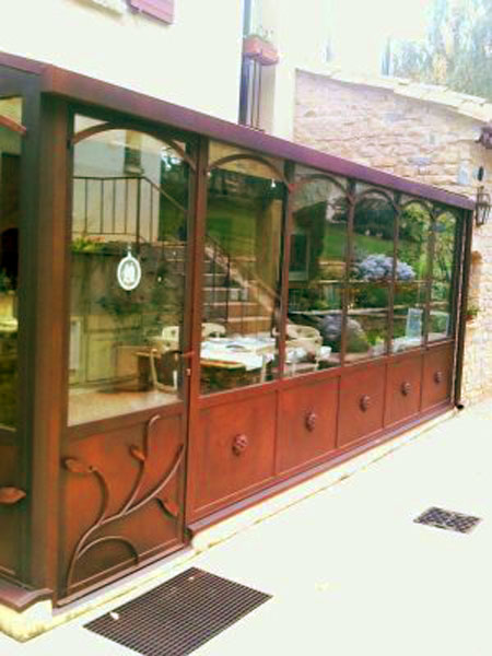 veranda en ferronnerie d'art